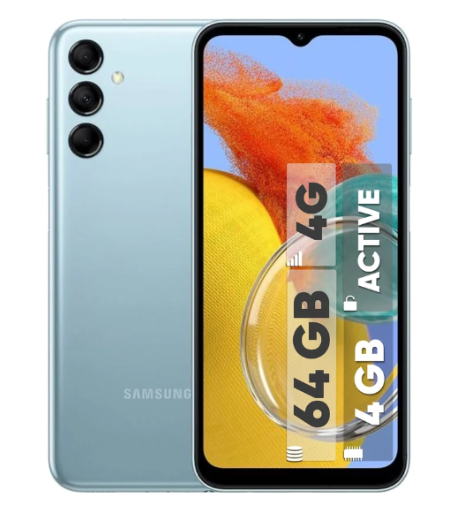گوشی موبایل سامسونگ مدل Galaxy M14 4G دو سیم کارت ظرفیت 64 گیگابایت و رم 4 گیگابایت - اکتیو